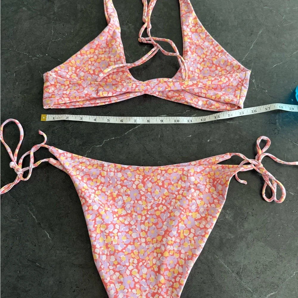 Kulani Kinis Pink and Yellow Floral Bikini - Picture 6 of 7